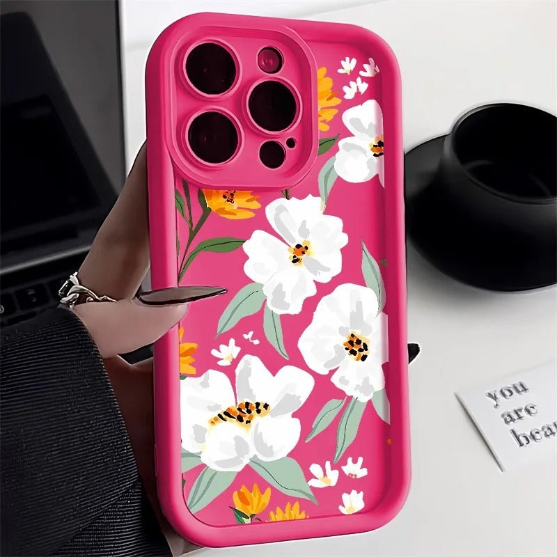 Jasmine iPhone15promax Phone Case Apple 14 Flowers 13 Small Fresh 12 Silicone Soft Case 11 - Image 4