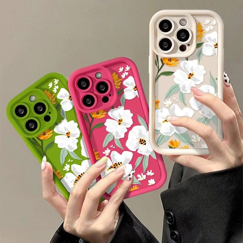 Jasmine iPhone15promax Phone Case Apple 14 Flowers 13 Small Fresh 12 Silicone Soft Case 11 - Image 2