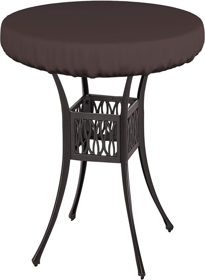 Covers & all 12 Oz Round Table Top Cover 30 Inch, Waterproof & UV-Resistant Perfect Table Cover for Dining Table Buffet Parties Picnic Camping Outdoor (30" Dia x 4" H Inches, Coffee) - Image 1
