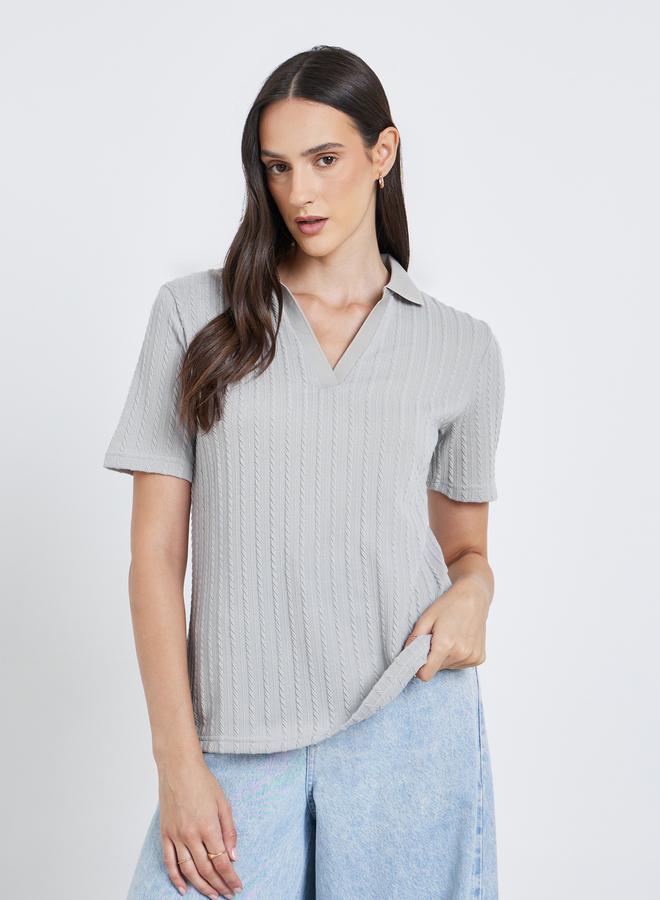 ستايلي تيشيرت بولو بقصة مريحة - Image 1