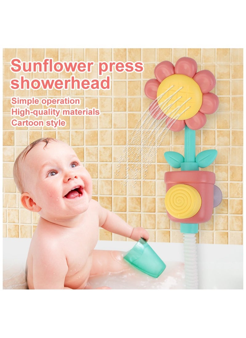 Fruitful Night - Baby sunflower toy bath toy creative children's water play clockwork bath shower fun bath - Image 1