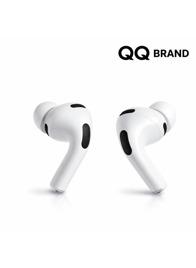QQ Wireless Earbuds with ENC Noise Cancellation, Spatial Audio, USB-C & Wireless Charging Case + Black Protective Cove - Image 2