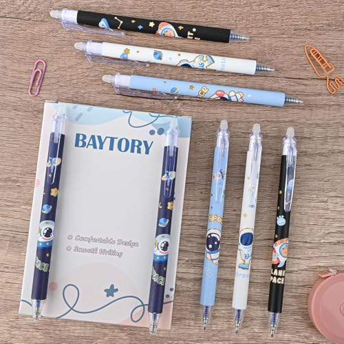 ATIRAMANIYA 12Pcs Retractable Erasable Gel Pens, 0.5 mm Fine Point Smooth Writing Eraser Pen, Quick Drying Blue Ink for Office School Note Taking Birthday Return Gifts for Kids - Image 3