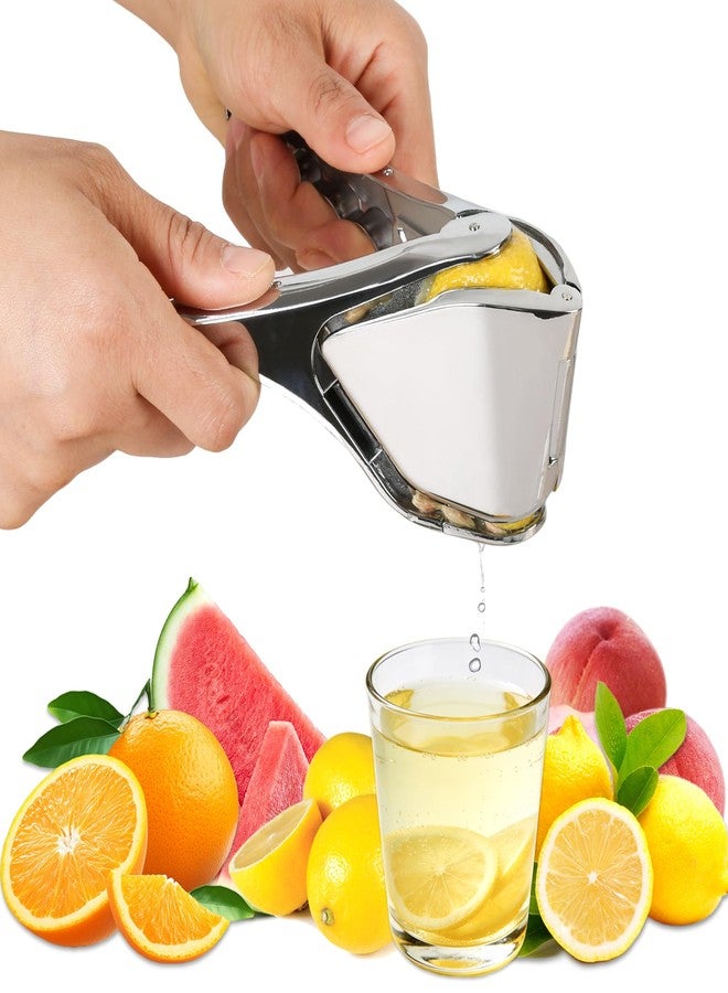 OERPHO Lemon Squeezer, Stainless Steel Hand Flat Manual Juicer, Lime Press Handheld, Easy to Use Fruit Citrus Press for Lemons, Citrus, Lime, Orange (Silver) - Image 1