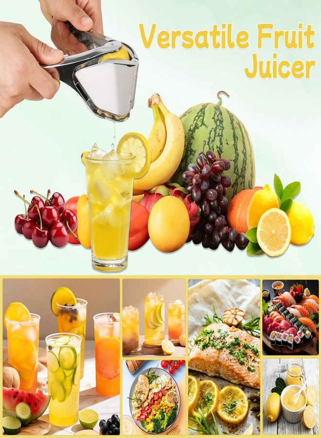 OERPHO Lemon Squeezer, Stainless Steel Hand Flat Manual Juicer, Lime Press Handheld, Easy to Use Fruit Citrus Press for Lemons, Citrus, Lime, Orange (Silver) - Image 5