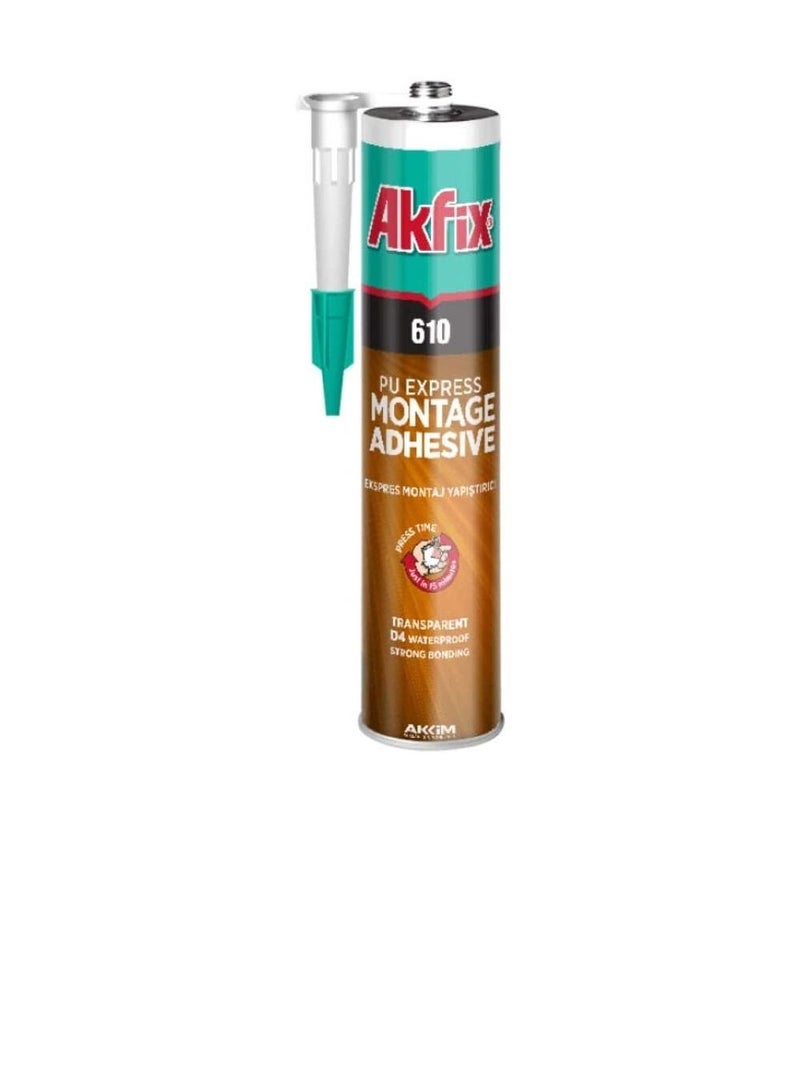Akfix 610 PU Express Montage Adhesive Transparent - Image 1