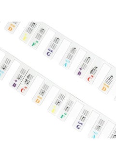 Thoraya Piano Keyboard Sticker 61 Keys Label Removable Large Note Letter Silicone for Electronic Piano  - Image 4