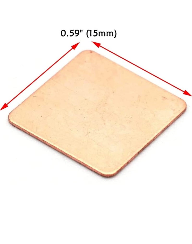 ART IFACT 60 Pieces of 6 multiple sizes Copper Pad - Thermal Heatsink GPU CPU RAM Cooling Copper Shim (10 pcs each size) - Image 2