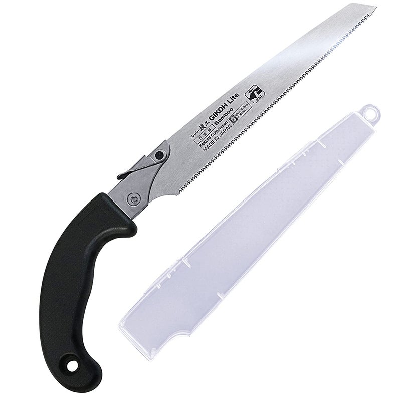 KAKURI Japanese Hand Saw [Bamboo Cutting] 8-1/4" Japanese Pull Saw with Blade Cover, Made in JAPAN - Image 1