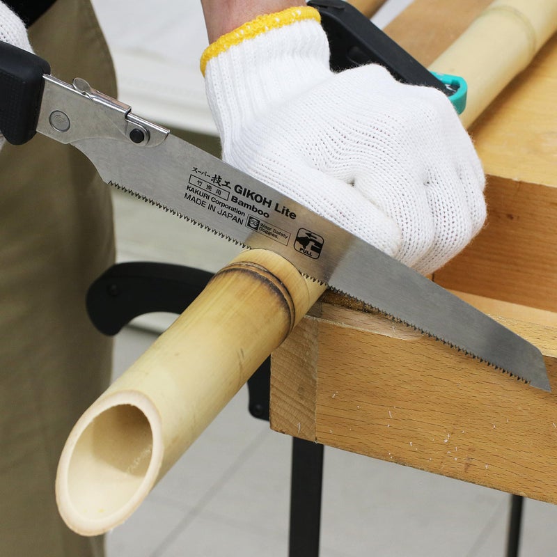 KAKURI Japanese Hand Saw [Bamboo Cutting] 8-1/4" Japanese Pull Saw with Blade Cover, Made in JAPAN - Image 2