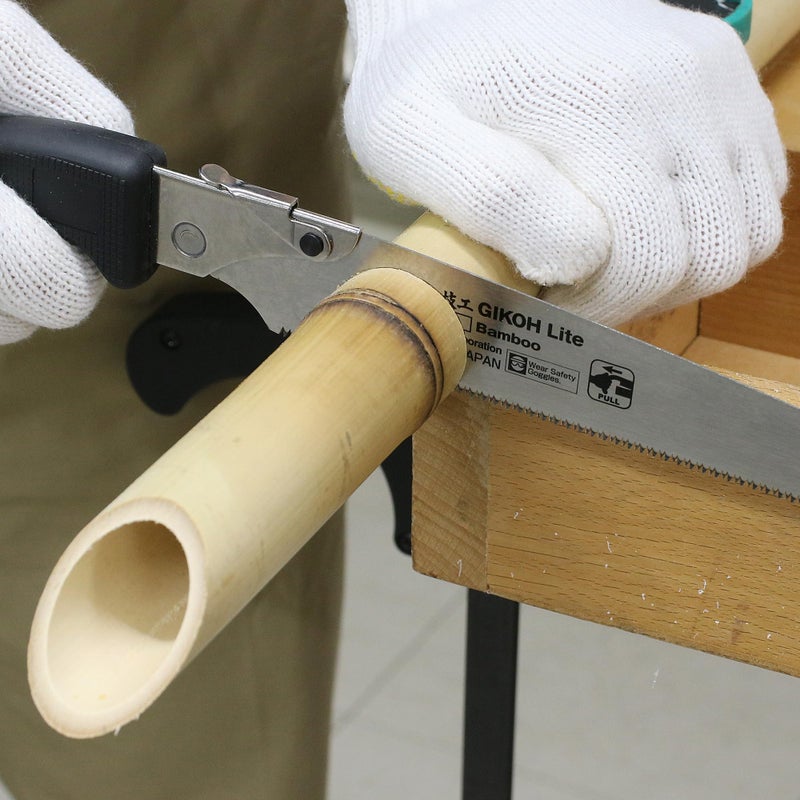 KAKURI Japanese Hand Saw [Bamboo Cutting] 8-1/4" Japanese Pull Saw with Blade Cover, Made in JAPAN - Image 3
