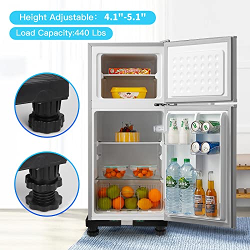 Nefish Mini Fridge Stand Universal Raised Base Adjustable Refrigerator Stands with 4 Strong Feet Washing Machine Pedestal Multi-Functional Bases for Dryer (Black) - Image 2