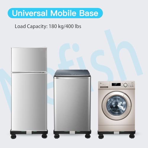 Nefish Mini Fridge Stand Universal Raised Base Adjustable Refrigerator Stands with 4 Strong Feet Washing Machine Pedestal Multi-Functional Bases for Dryer (Black) - Image 4
