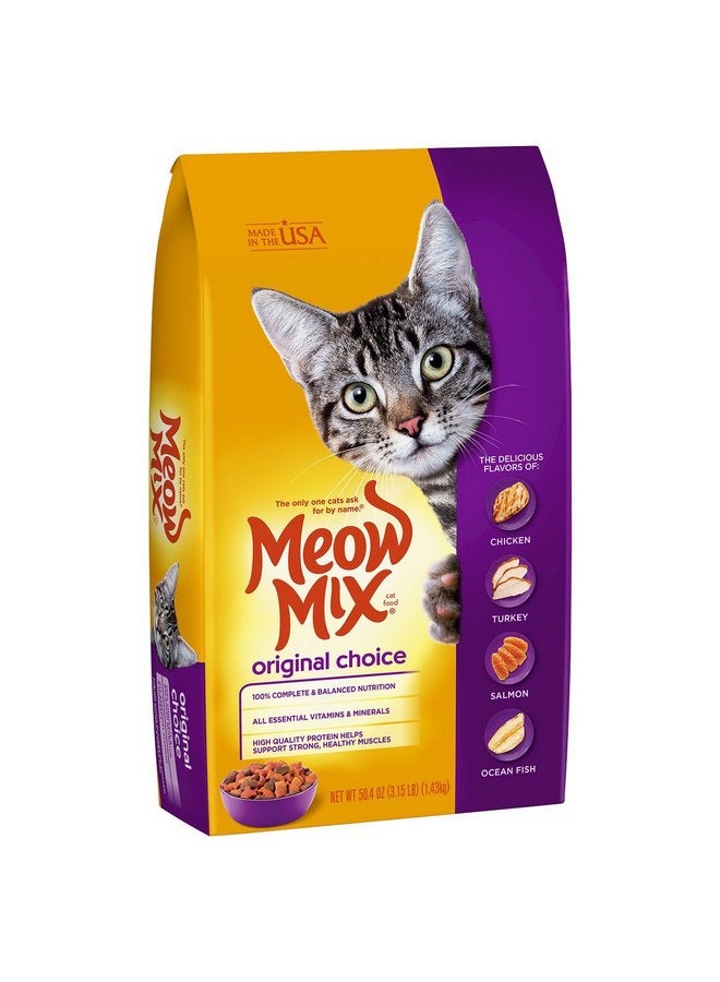 مياو مكس طعام القطط الجاف الأصلي من مياو ميكس، 3.15 رطل (عبوة من 3 قطع)