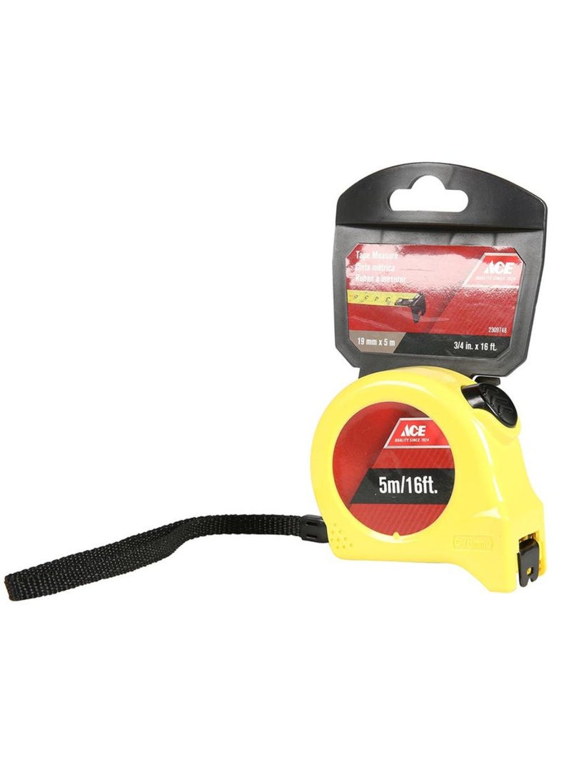 ACE Steel Measuring Tape 500cm Yellow
