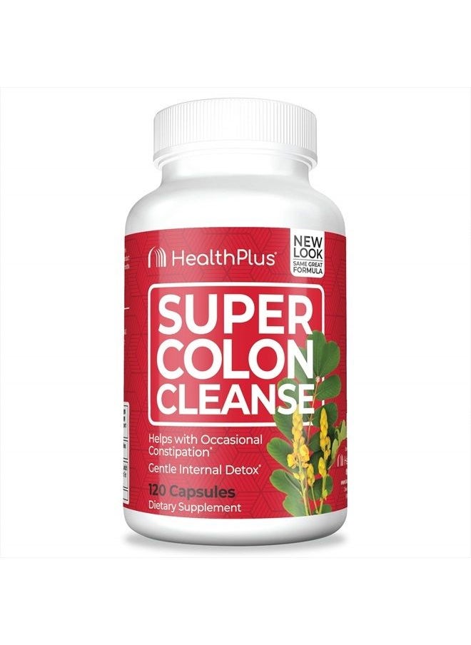 Health Plus Super Colon Cleanse: 10-Day Cleanse -Detox | 3 Cleanses, 120 Count (Pack of 1)  - Image 1