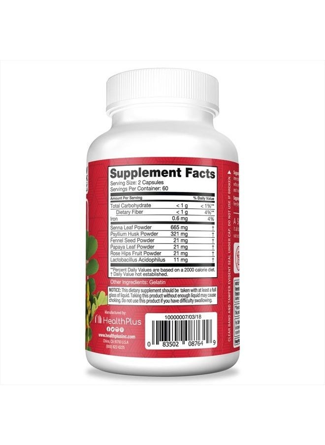 Health Plus Super Colon Cleanse: 10-Day Cleanse -Detox | 3 Cleanses, 120 Count (Pack of 1)  - Image 2