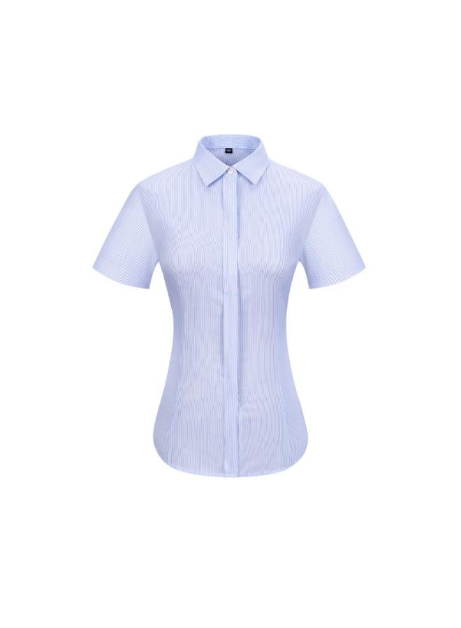 VUELO Summer New High-end Anti-wrinkle Dp Pure Cotton Refitted Clothes Non-ironing Shirt Women's Business Business Wear Short-sleeved Shirt Women's Customized  - Image 2