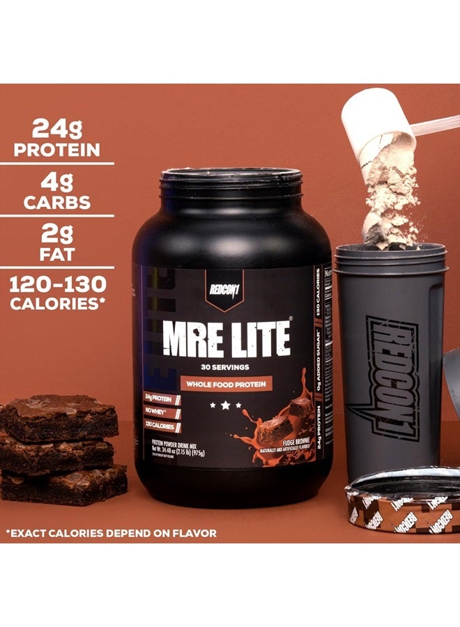 REDCON1 MRE Lite Whole Food Protein Powder, Fudge Brownie - Low Carb & Whey Free Meal Replacement with Animal Protein Blends - Easy to Digest Supplement Made with MCT Oils (30 Servings) - Image 3