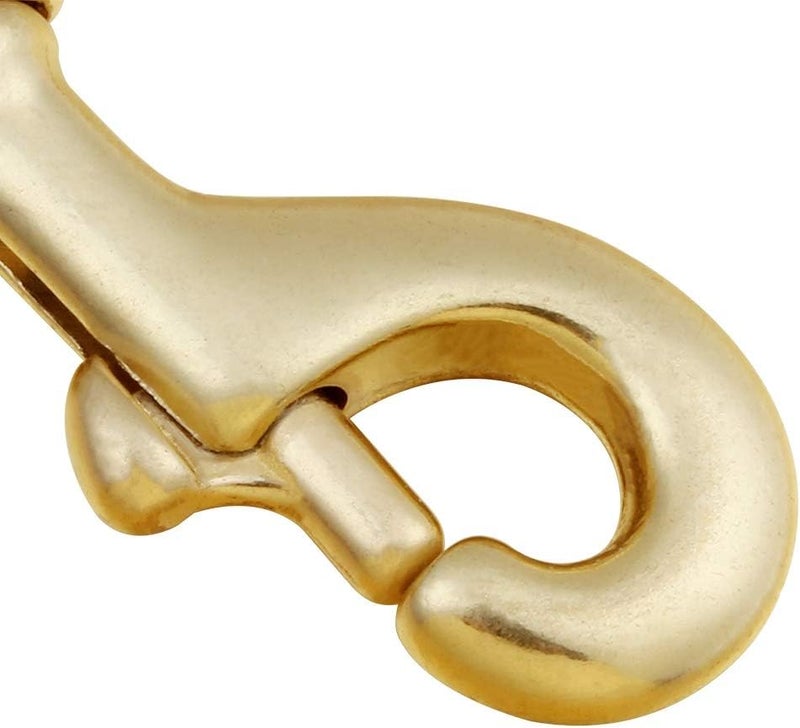 AOWESM 3-1/4 Inch Solid Brass Swivel Bolt Snap Hooks 7/8 Inch Swivel Eye Single Ended Scuba Diving Clips Keychain Holder for Dog Collar, Pet Leash, Flag Halyard and More (2 Pieces) - Image 5