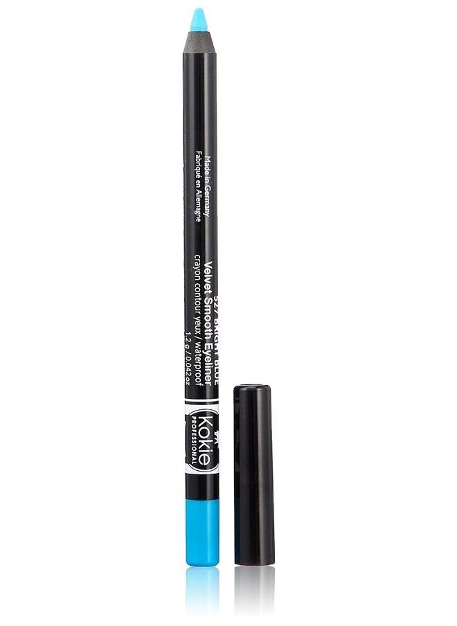 Kokie Cosmetics Waterproof Velvet Smooth Eyeliner Pencil, Bright Blue, 0.042 Ounce  - Image 1