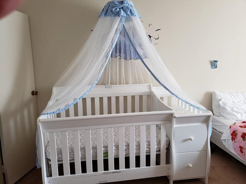 جوي لايف Joylife Baby Netting Baby Toddler Bed Crib Dome Canopy Netting (Blue) - Image 3