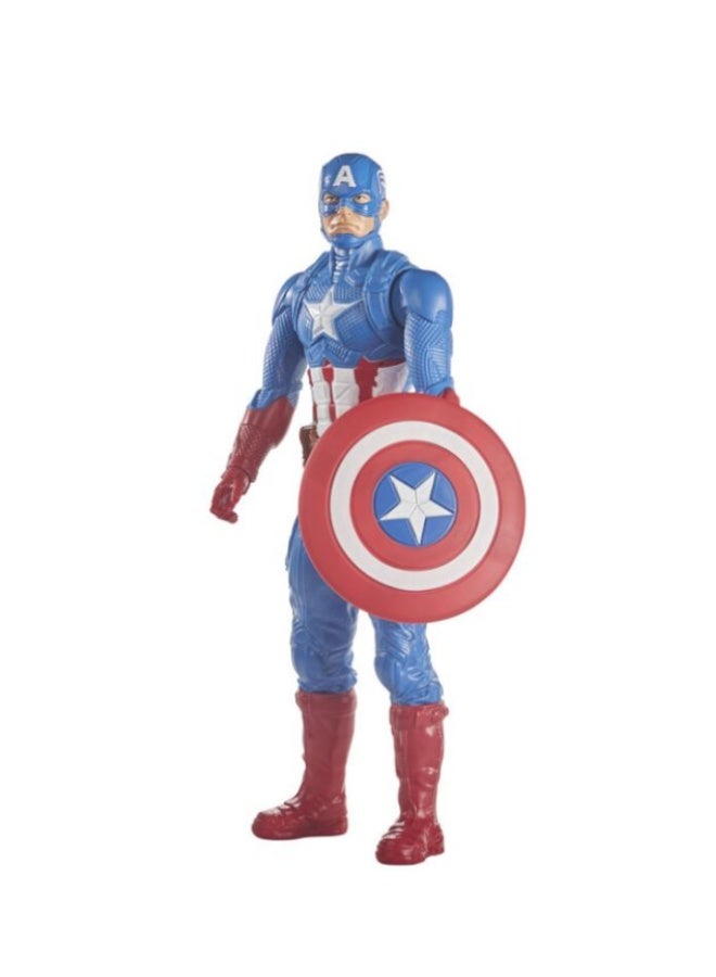 Hasbro Marvel مجسم عمل شخصية كابتن أمريكا من سلسلة هيروز تيتان من هاسبرو مارفل أفنجرز - Image 1