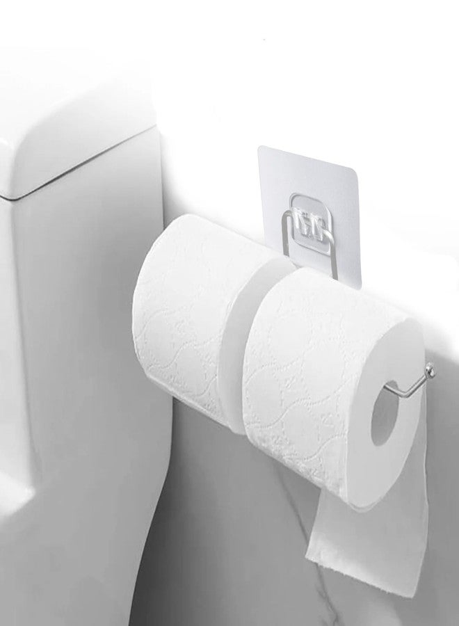 MADHYA Stainless Steel No Drill Self Adhesive Toilet Paper Holder, Hanger, Tissue Paper Roll Holder, Bathroom Rack for Kitchen, Towel Holder, Bathroom & Kitchen Rack Accessories, Silver, Pack of 1 - Image 5
