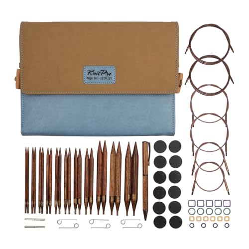 KnitPro Ginger Regal Interchangeable Needle Set 5" (13cm) | 11 US Sizes (4 to 17) - Image 1