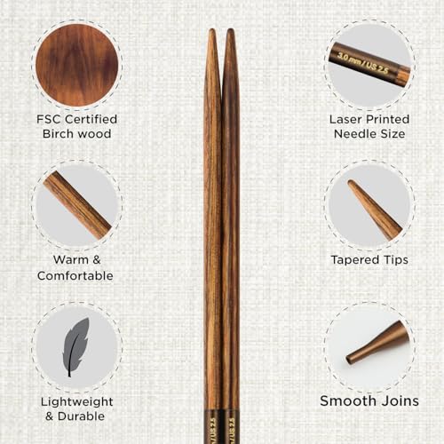 KnitPro Ginger Regal Interchangeable Needle Set 5" (13cm) | 11 US Sizes (4 to 17) - Image 3