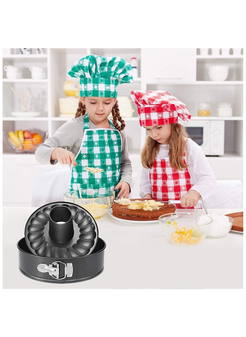 Master Gold - 2 in 1 Springform and Bundt Pan 20cm Non-Stick with Removable Bottom and Quick Release Latch | Heavy Duty Carbon Steel Cheesecake Pan | Ice Cream Cake Mold - Image 1