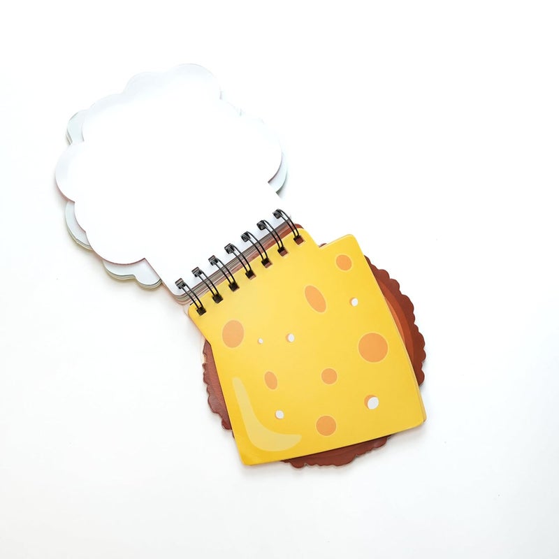 Articious دفتر ملاحظات حلزوني على شكل برجر لطيف للأطفال | يوميات بتصميم طعام ثلاثي الأبعاد | لوحة كتابة إبداعية وهدايا للأولاد والبنات - Image 4