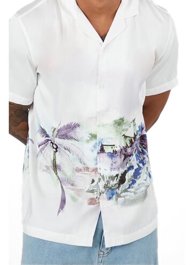 Abstract Palm Tree Graphic Shirt