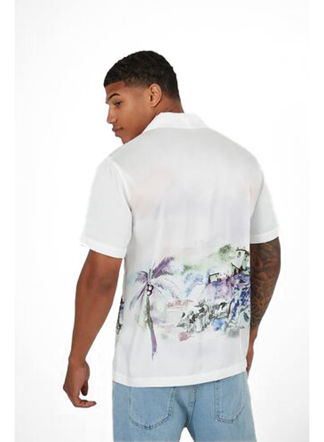 Abstract Palm Tree Graphic Shirt