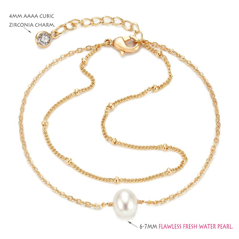 ميفيكو سوار MEVECCO للنساء مطلي بالذهب عيار 14 قيراطًا، سلسلة رقيقة، مجوهرات بسيطة، صناعة يدوية لطيفة، بسيطة، مناسبة لها - Image 5