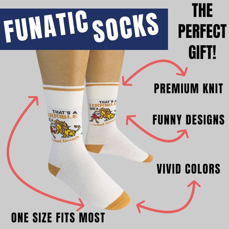 FUNATIC Store Funny and Crazy Socks with Sayings - Novelty Gifts for Men, Women, Teens - Image 2