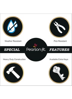 Pearson.fit Pearsonfit 65mm Round Padlock 2 Lock with 10 Keys Heavy Duty Hardened Steel Double Locking 8 Levers for Home Rental Apartment RDM65210  - Image 5
