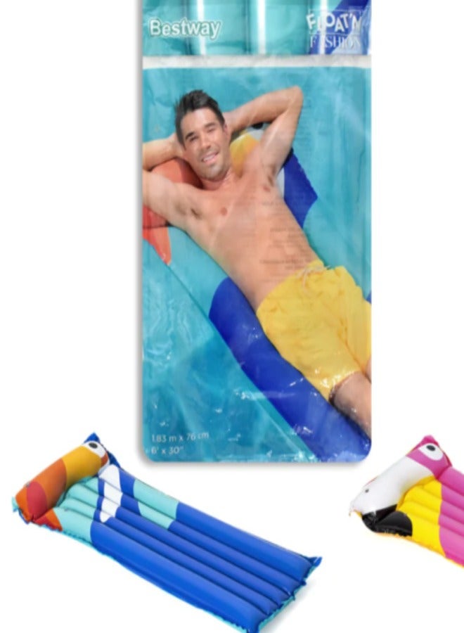Bestway H2Ogo! Tropical Inflatable Pool Float – Adult Size Lounge Raft for Pool or Beach - Image 1