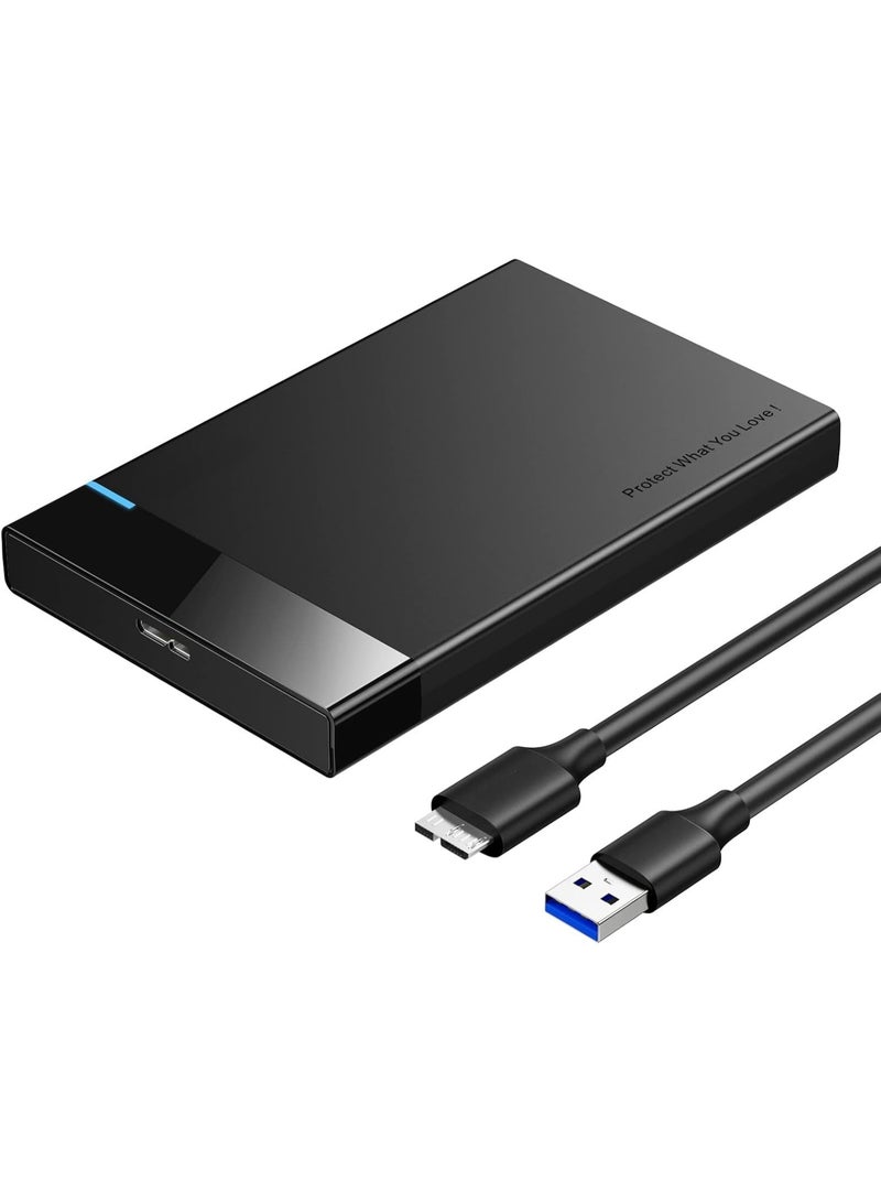 Salab 2.5" HDD Hard Drive Enclosure for sata III USB 3.0 Caddy Case External Reader Laptop Fast Data Trasfer Hard Drive Enclosure Adapter USB 3.0 to SATA External Hard Disk Case Compatible for 2.5 Inch 9.5mm 7mm Sandisk - Image 1