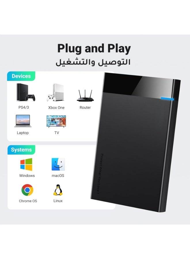 Salab 2.5" HDD Hard Drive Enclosure for sata III USB 3.0 Caddy Case External Reader Laptop Fast Data Trasfer Hard Drive Enclosure Adapter USB 3.0 to SATA External Hard Disk Case Compatible for 2.5 Inch 9.5mm 7mm Sandisk - Image 5