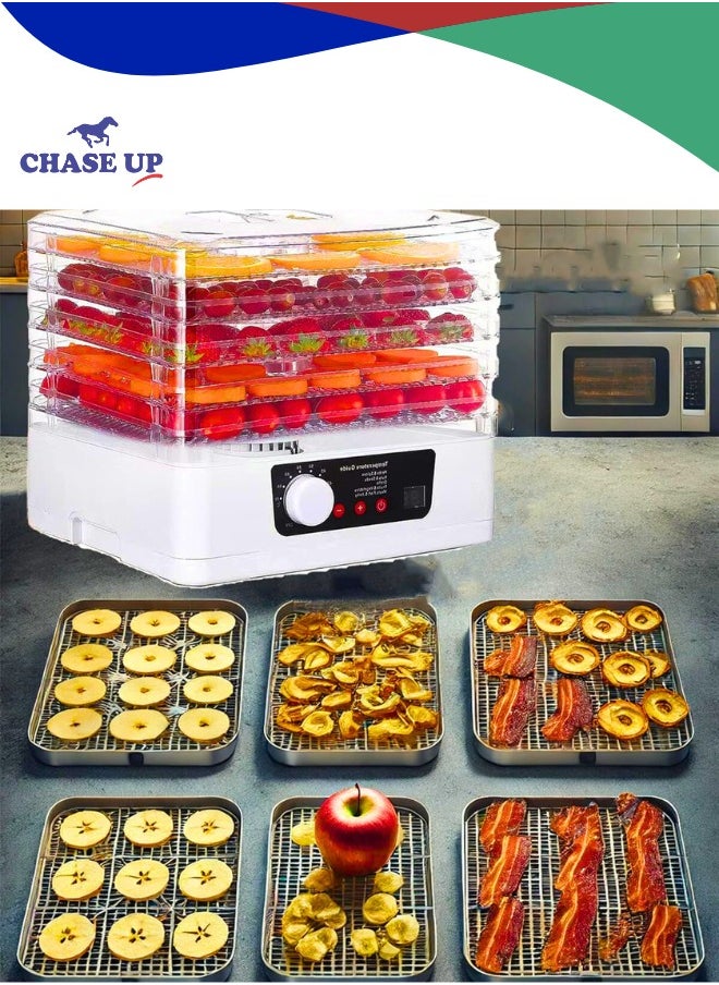 Chase Up Food Dehydrator Machine, 70℃ Temperature Control, 5 BPA-Free Stackable Tray, with Powerful Drying Capacity for Jerky, Fruit, Meat, Veggies, Dog Treats, Herbs, Yogurt  - Image 2