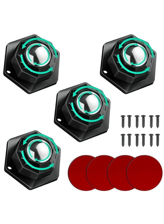 HASTHIP® 4pcs Caster Wheel 20mm Self Adhesive Caster Wheel 360° Swivel Wheels for Furniture, Small Appliance, DIY Modification Moving Table Heavy Duty Caster Wheels 200Kg Loading Capacity - Image 1