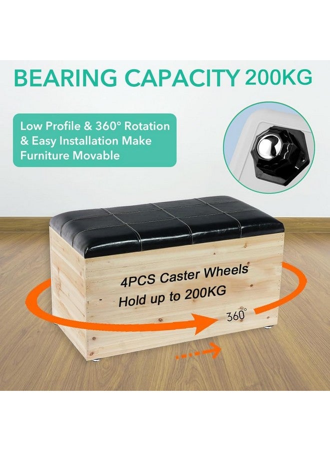 HASTHIP® 4pcs Caster Wheel 20mm Self Adhesive Caster Wheel 360° Swivel Wheels for Furniture, Small Appliance, DIY Modification Moving Table Heavy Duty Caster Wheels 200Kg Loading Capacity - Image 3