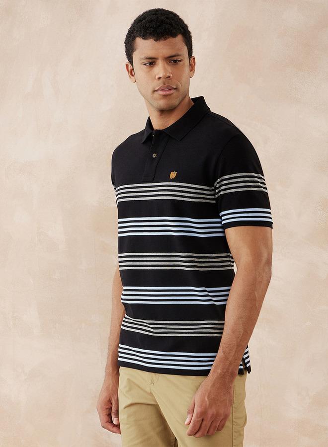 Fahrenheit Striped Polo T-shirt - Image 3