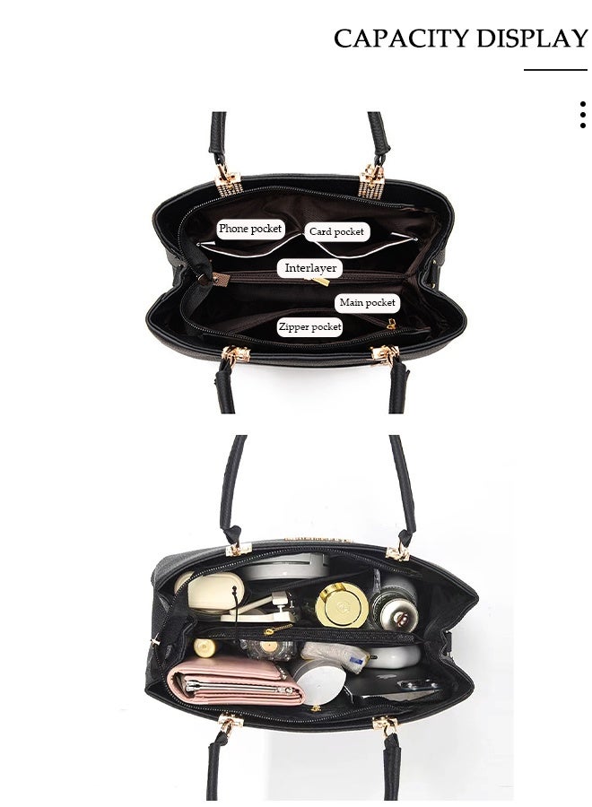 DUNISO Women Handbag Shoulder Crossbody Bag ,Large Capacity Lady Satchel Purse with Removable Shoulder Strap Top Handle for Ladies Girls College Students,Elegant Crossbody Bag for Office Travel Daily Bag - Image 3