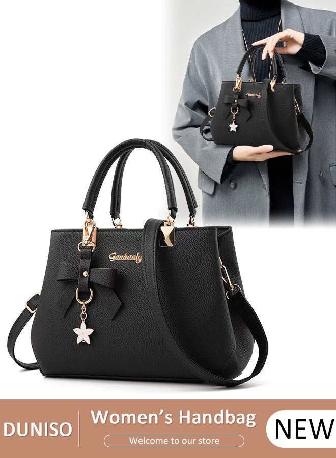 DUNISO Women Handbag Shoulder Crossbody Bag ,Large Capacity Lady Satchel Purse with Removable Shoulder Strap Top Handle for Ladies Girls College Students,Elegant Crossbody Bag for Office Travel Daily Bag - Image 1