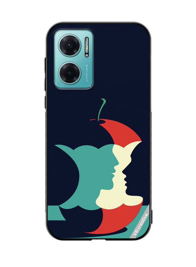 VR CREATIVE Protective Case Cover For Xiaomi Redmi Note 11E Eaten Apple Design Multicolour - Image 1