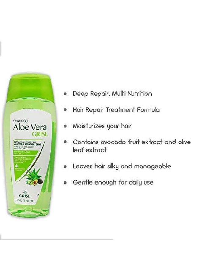 Aloe Vera Shampoo| Moisturizing Shampoo with Aloe Vera Extract Paraben Free Hair Product for Soft and Shiny Hair; 13.5 Fl Ounces