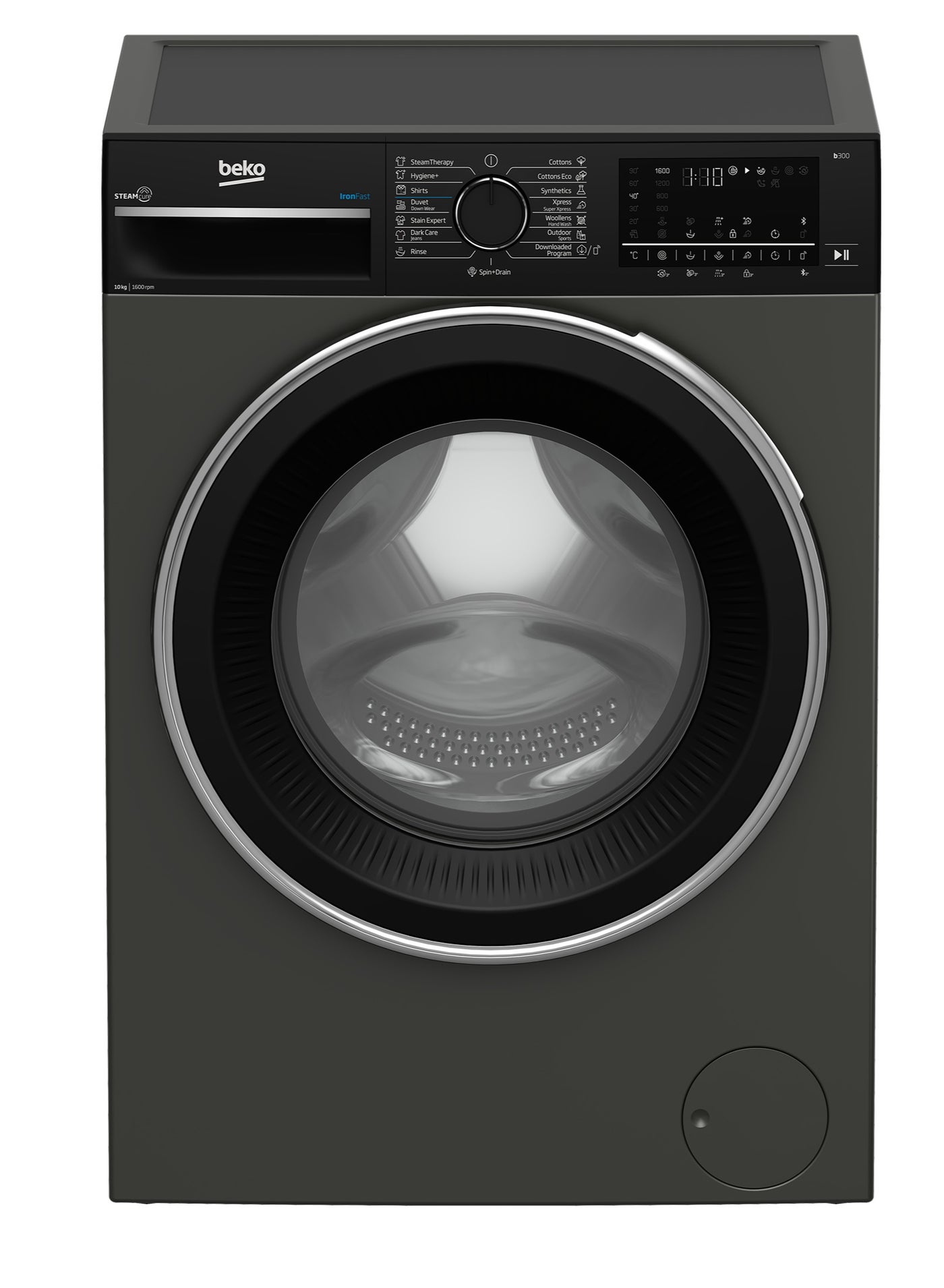 سعر ومواصفات بيكو Washing Machine - 10 Kg - 1600 RPM - ProSmart Inverter Motor - Digital Screen - 15 Programs - Steam Cure - Bluetooth - Manhattan Grey - B3WFU501040MCI 10 kg B3WFU501040MCI Grey (N70284905V) على Noon EG
