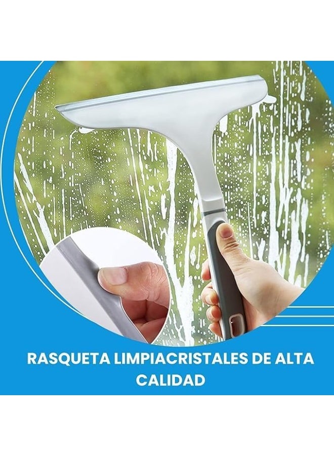 Window Squeegee with Microfibre Pad, Double-Sided Cleaning Tool, Glass Cleaning Brush - Image 5